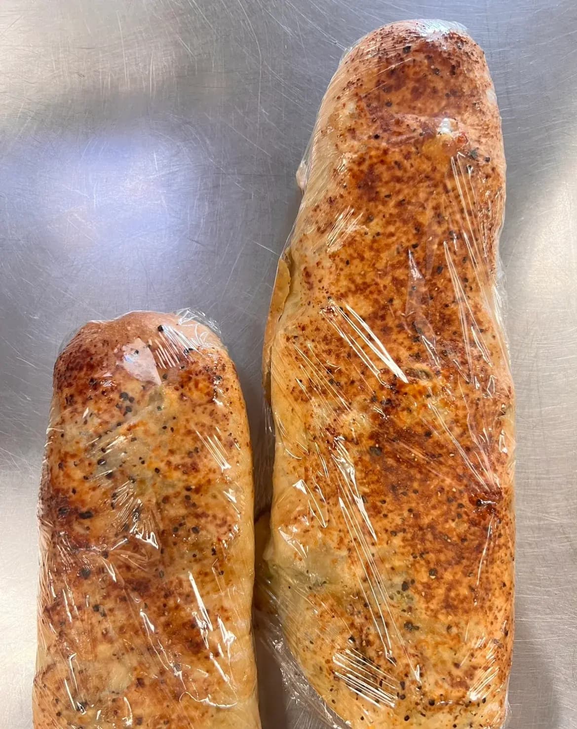 Broccoli sausage stuffed bread from Lewis Farms Bakery