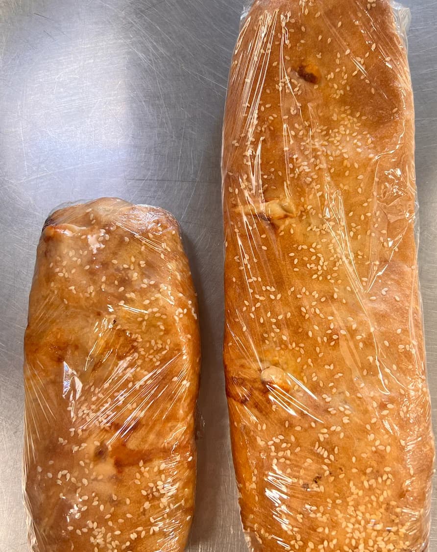Philly cheesesteak stuffed bread from Lewis Farms Bakery
