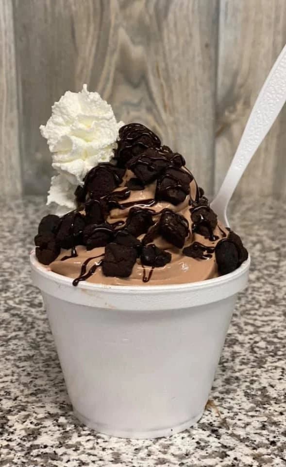 Quart container of soft serve ice cream from Lewis Farms