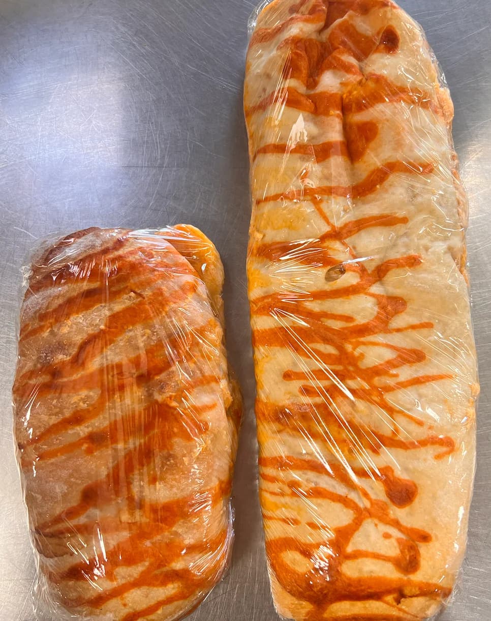 Eggplant parmesan stuffed bread from Lewis Farms Bakery