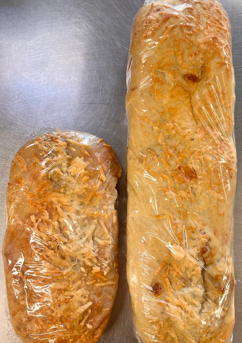 Meatball parmesan stuffed bread from Lewis Farms Bakery